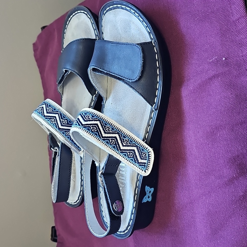 Alegria Women's Blue Sandals. Leather Uppers And Lining. Eu 39 Us 8 - Picture 2 of 4